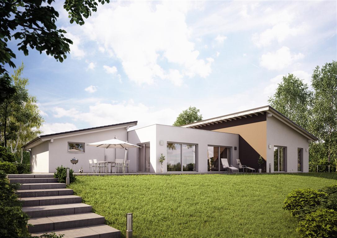 Bungalow modern grundriss vorstellung des familienbungalows trio von moderner winkelbungalow