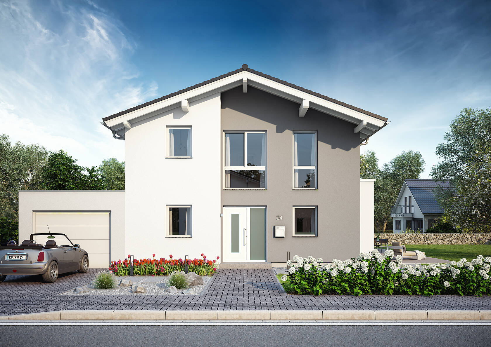 Familienhaus Vero Satteldach mit flacher Dachneigung