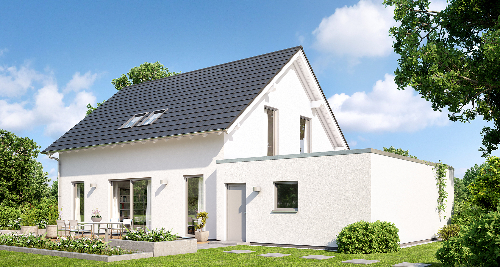 Haus mit Garage oder Doppelgarage bauen Ideen und