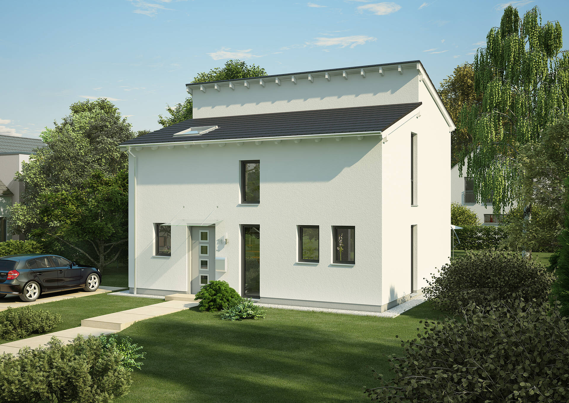 Familienhaus Vision Von Kern Haus Grosse Fenster Viel Licht