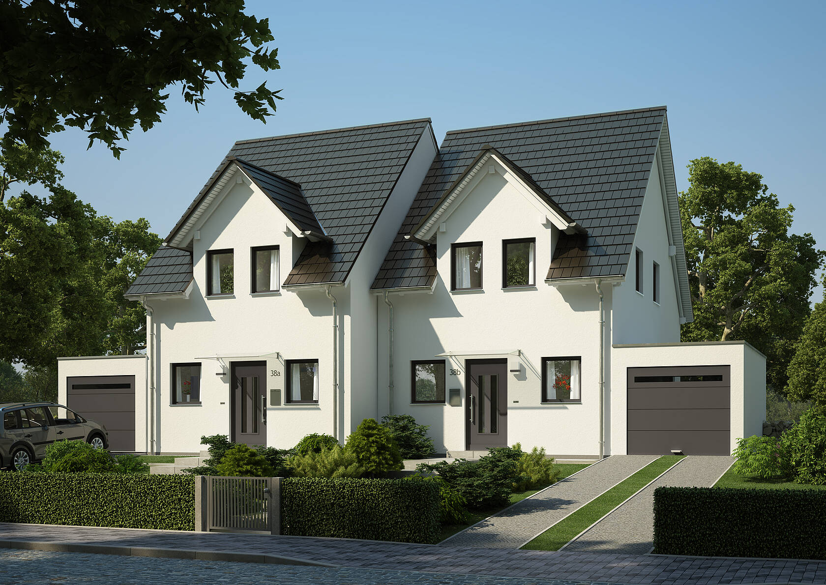 Doppelhaus Twin L von KernHaus Ideal für kleine Grundstücke