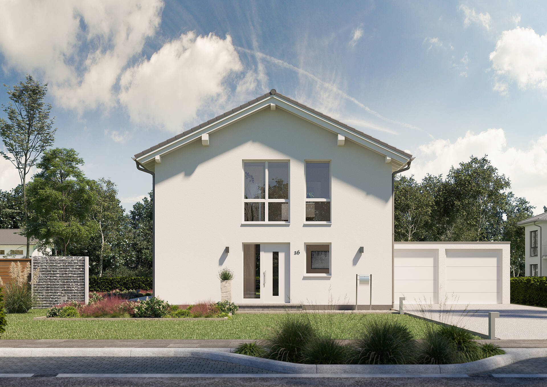 Familienhaus Jara Satteldach Mit Flacher Dachneigung