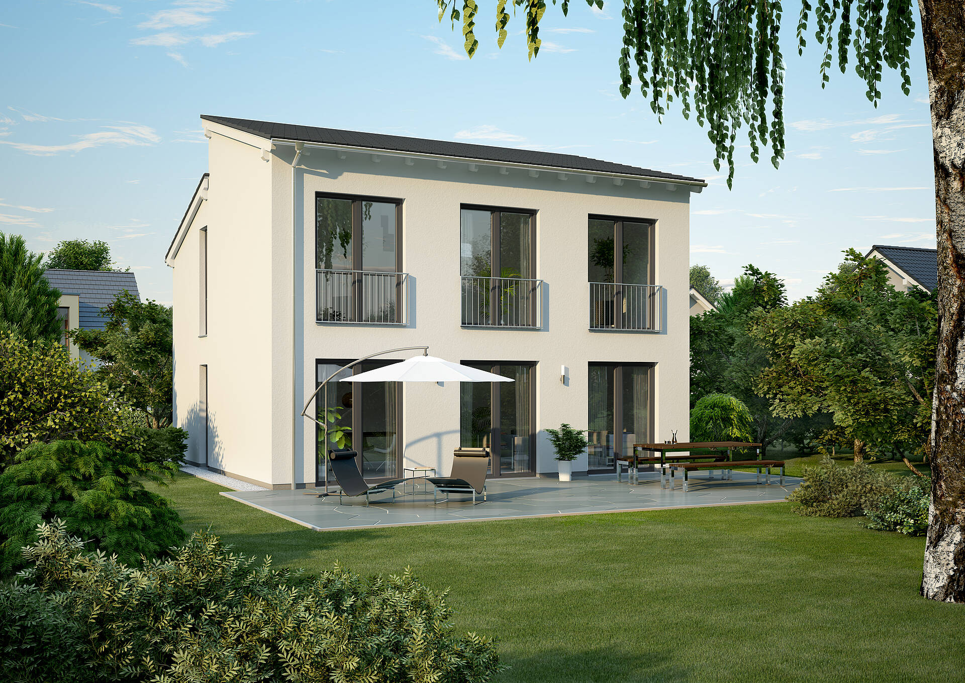 Familienhaus Vision Von Kern Haus Grosse Fenster Viel Licht