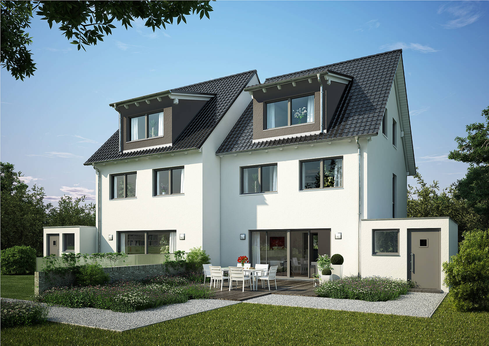 Doppelhaus Twin XXL von KernHaus Komfort auf 3 Ebenen